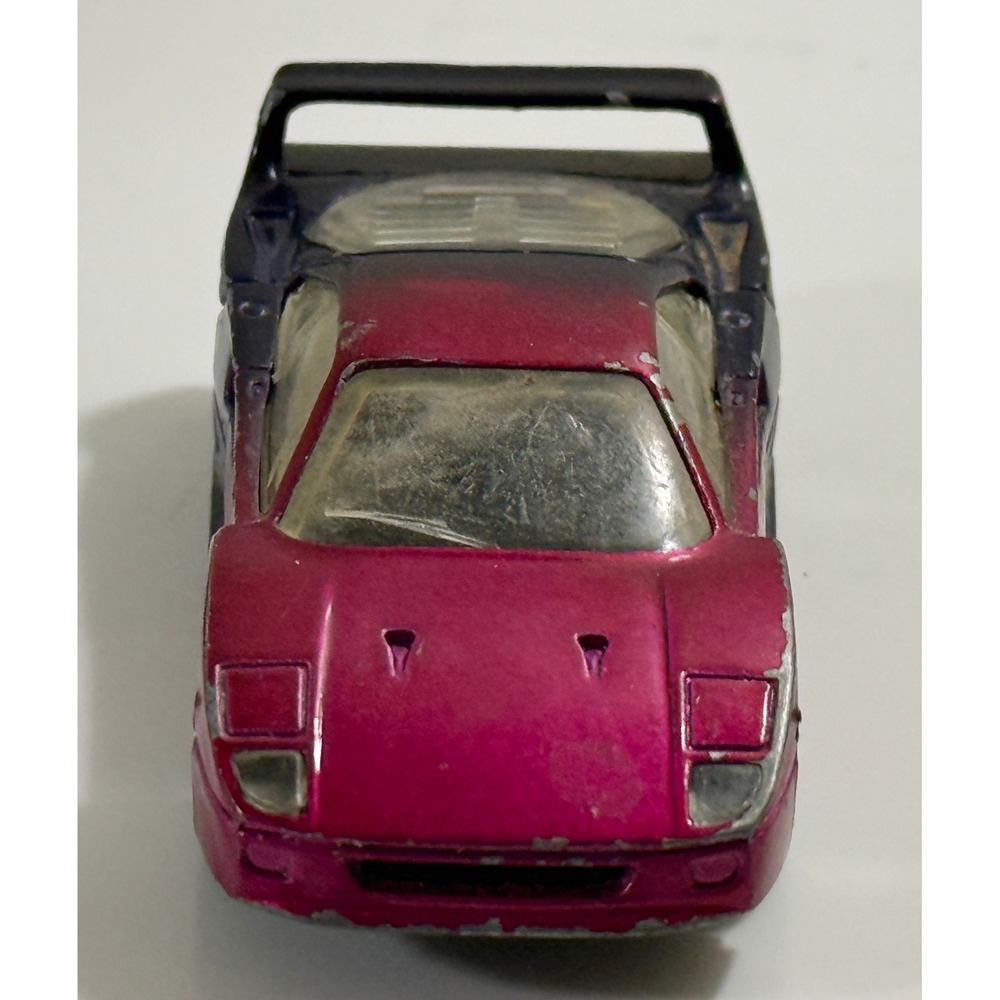 Matchbox Ferrari F40 Toy Car Kids 1:59 Pink Purple Vintage 1988 Diecast - Picture 2 of 6